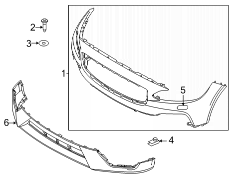 2020 Volvo S90 Bumper & Components - Front Diagram 4
