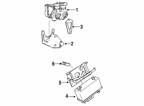 1989 Volvo 740 ABS Components Diagram
