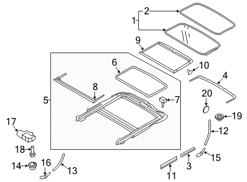 2009 Volvo S80 Sunroof Diagram