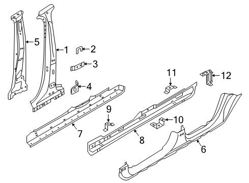 2024 Volvo XC60 Center Pillar & Rocker