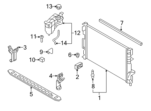 2016 Volvo V60 Radiator & Components Diagram 3