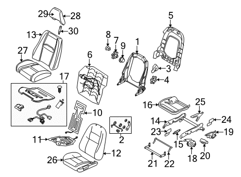 2007 Volvo S60 Front Seat Components