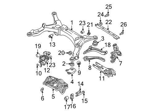 2003 Volvo V70 Rear Suspension Components Diagram