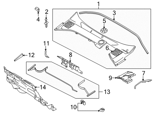 2009 Volvo S80 Cowl Diagram