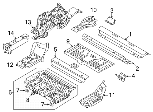 2025 Volvo EX90 Rear Floor & Rails