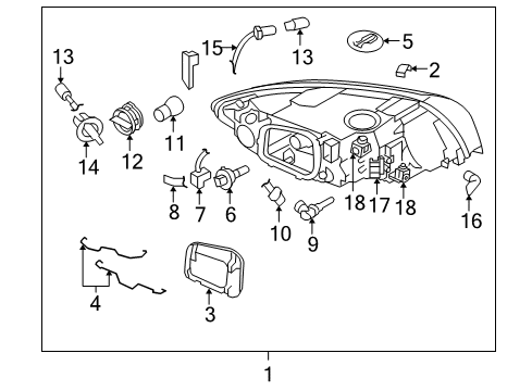 2008 Volvo V50 Headlamps Diagram