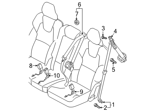 2024 Volvo XC90 Seat Belt Diagram