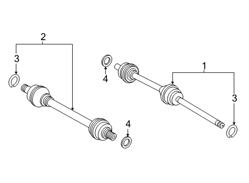 2022 Volvo XC60 Drive Axles - Rear Diagram