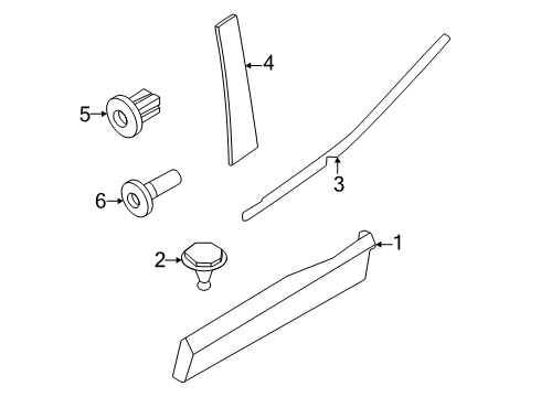 2025 Volvo EX30 Exterior Trim - Rear Door