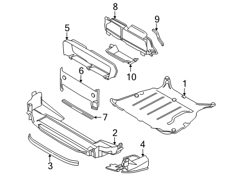 2006 Volvo S80 Splash Shields Diagram