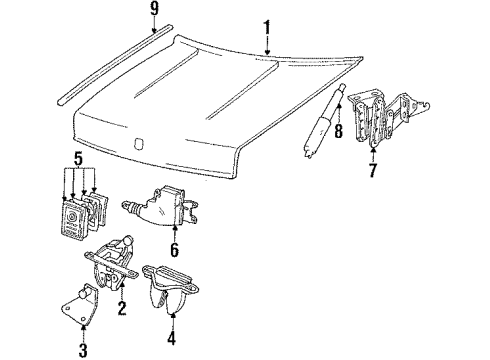 1989 Volvo 244 Trunk Diagram