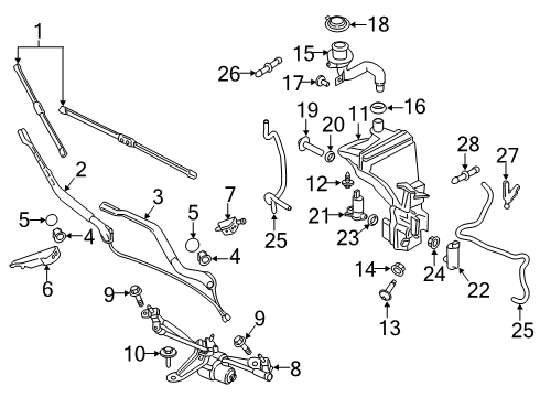 2018 Volvo S90 Headlamp Washers/Wipers Diagram