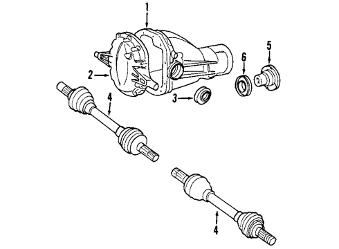 2005 Volvo S60 Rear Axle Shafts & Joints Diagram
