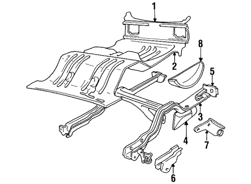 1990 Volvo 240 Rear Body Diagram