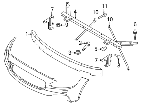 2025 Volvo S90 Bumper & Components - Front Diagram