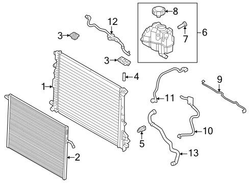 2025 Volvo V60 Cross Country Radiator Hose Diagram for 32411173