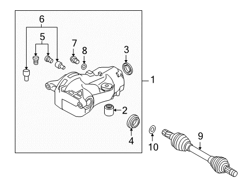 2015 Volvo XC60 Axle & Differential - Rear Diagram