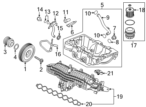 2019 Volvo V60 Engine Parts Diagram