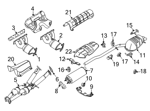 2010 Volvo XC90 Rear Muffler Diagram for 31201875