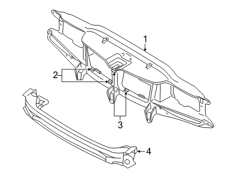 2000 Volvo S70 Radiator Support