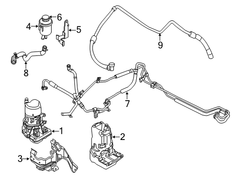 2012 Volvo S60 P/S Pump & Hoses Diagram 2