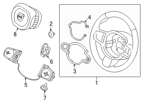 2024 Volvo XC90 Steering Wheel & Trim Diagram 2