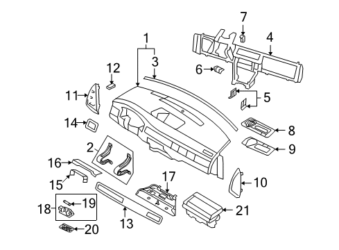 2010 Volvo XC70 Instrument Panel Diagram