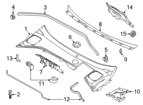 2012 Volvo S60 Cowl Diagram