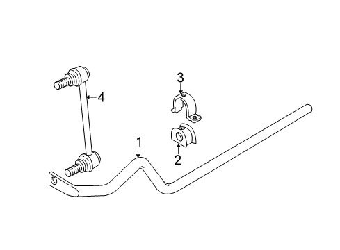 2000 Volvo S40 Stabilizer Bar & Components Diagram