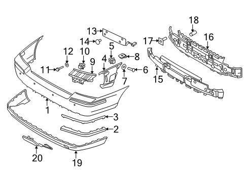 2006 Volvo S60 Bumper & Components - Rear Diagram 3