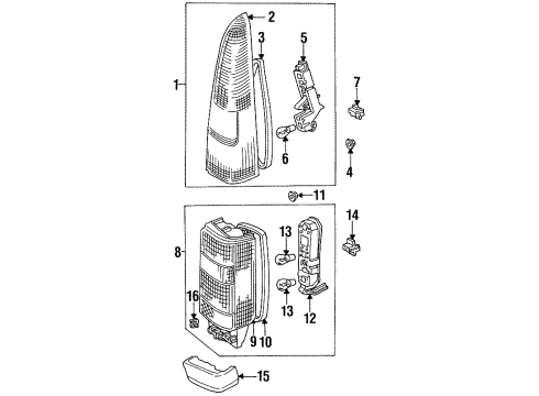 1995 Volvo 850 Tail Lamps Diagram