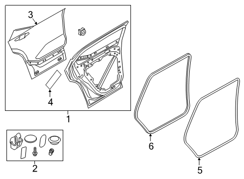 2025 Volvo XC40 Door & Components Diagram 2