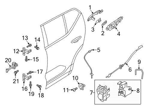 2026 Volvo EC40 Rear Door - Lock & Hardware