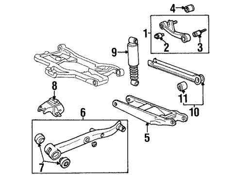1995 Volvo 960 Rear Suspension Components Diagram