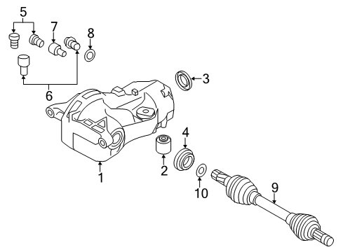 2013 Volvo S80 Axle & Differential - Rear Diagram