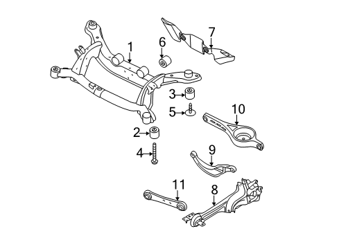 2017 Volvo S60 Cross Country Rear Suspension Components Diagram 2