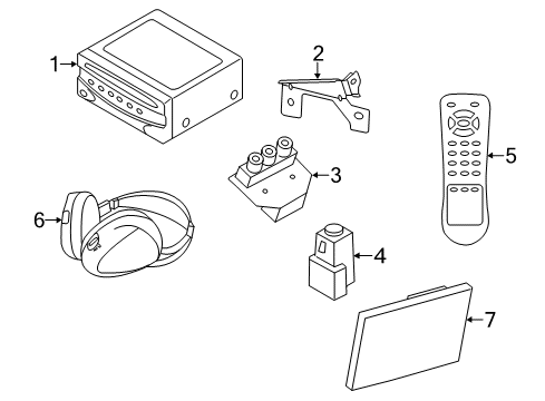 2012 Volvo XC60 Entertainment System Components