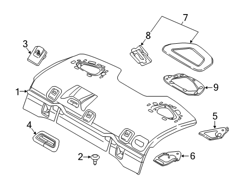 2019 Volvo S90 Interior Trim - Rear Body Diagram 2
