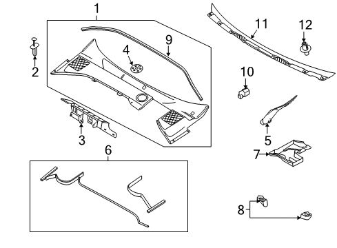2013 Volvo XC60 Cowl Diagram