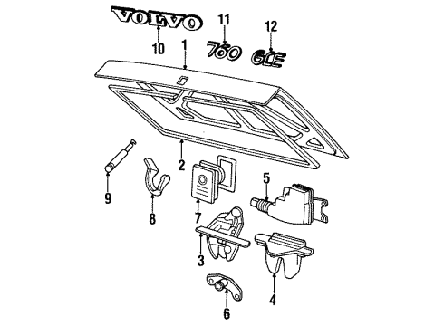 1987 Volvo 760 Trunk Diagram