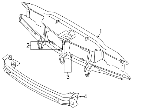 2004 Volvo C70 Radiator Support