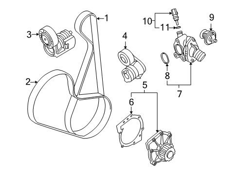 2012 Volvo C30 Belts & Pulleys Diagram