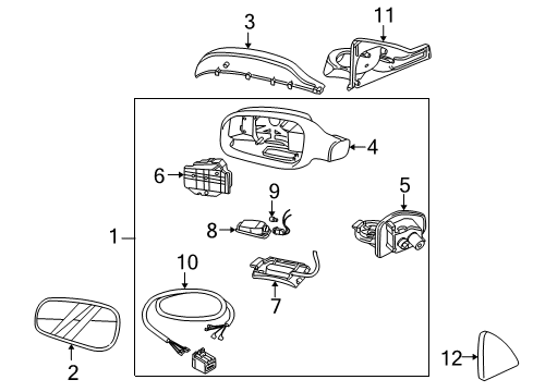 2006 Volvo V70 Outside Mirrors Diagram