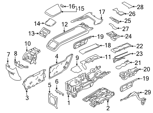 2017 Volvo S90 Front Console Diagram