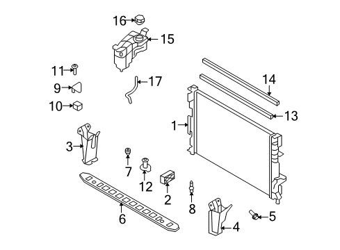2012 Volvo S80 Radiator & Components Diagram