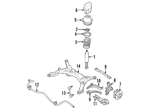 2003 Volvo V70 Lower Control Arm - Rear Diagram
