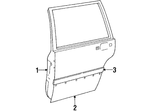 1990 Volvo 740 Door & Components Diagram