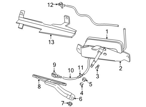 2005 Volvo V70 Wiper & Washer Components Diagram