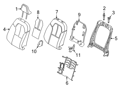 2026 Volvo EC40 Passenger Seat Components Diagram 2