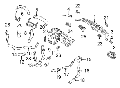 2006 Volvo V70 Ducts Diagram